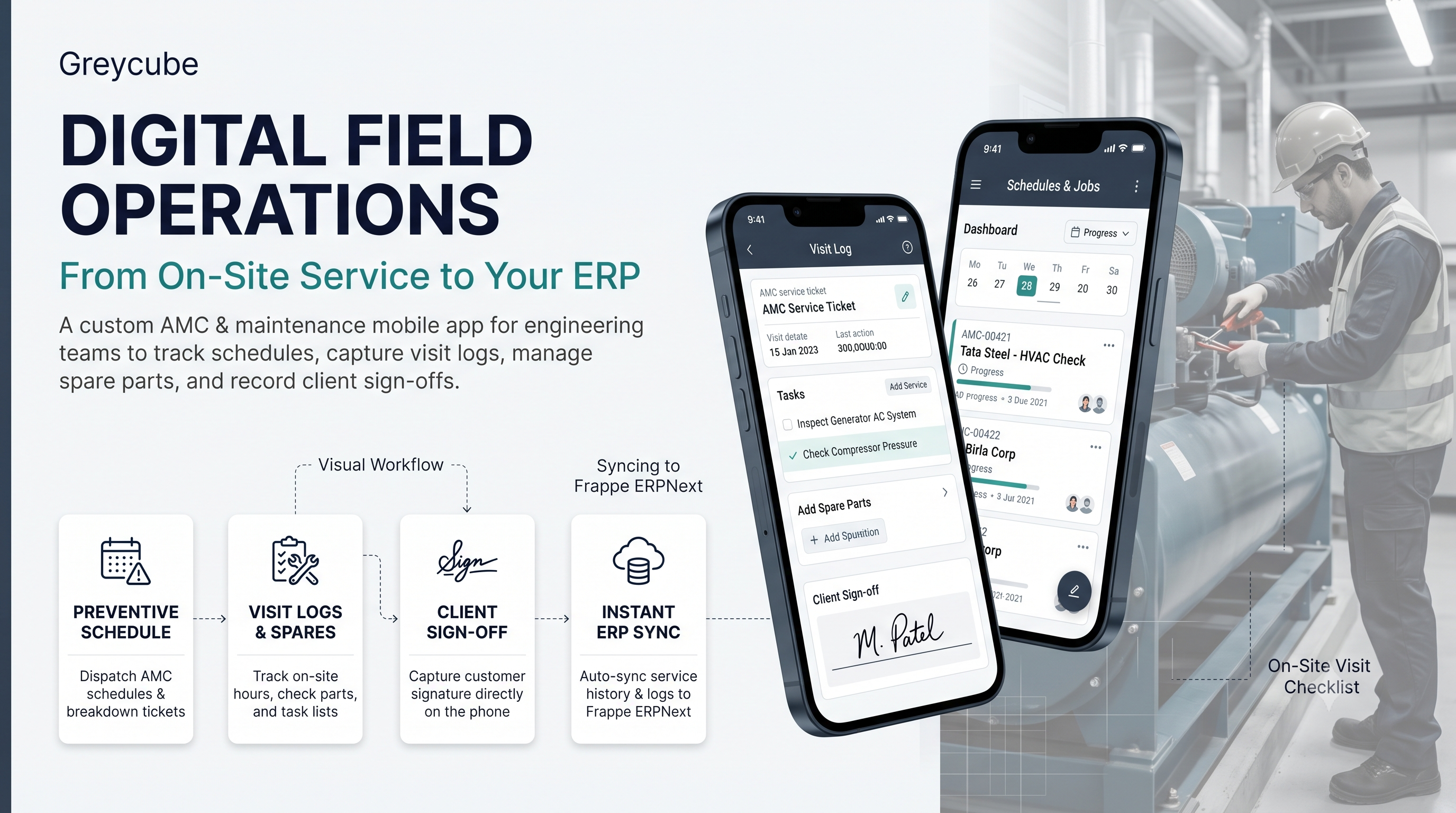 Digital Field Operations: Our Custom AMC Maintenance Mobile App for On-Site Engineering Teams - Cover Image