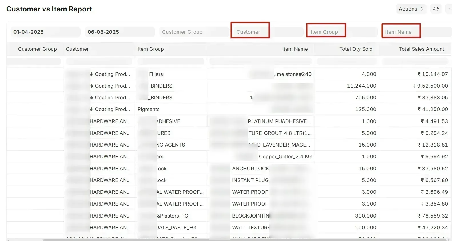 Customer Report