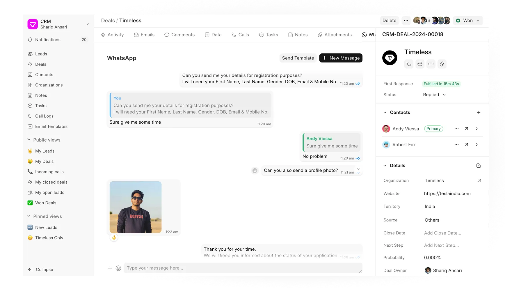 Frappe CRM Features
